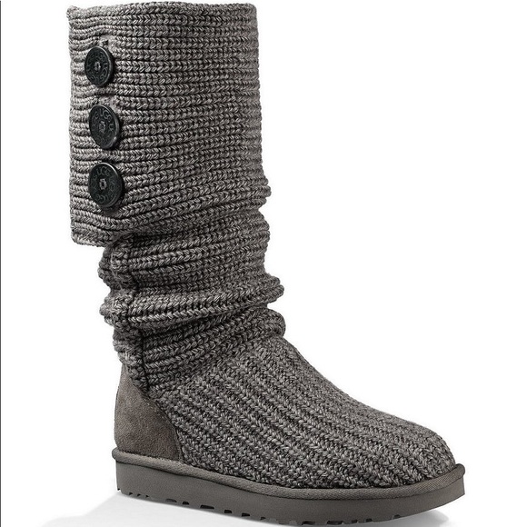 UGG Shoes - UGG Classic Cardy Button Detailed Knit Boots